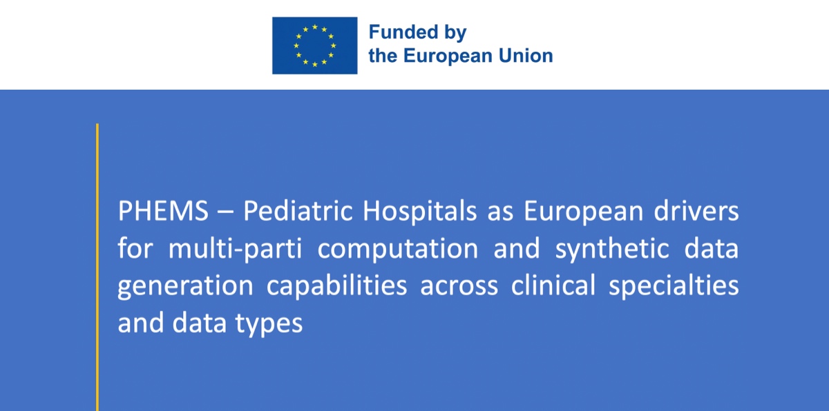 GENESIS Biomed forma parte del Consorcio del proyecto PHEMS, financiado por la UE, para desarrollar una nueva colaboración federada basada en datos entre hospitales pediátricos europeos.